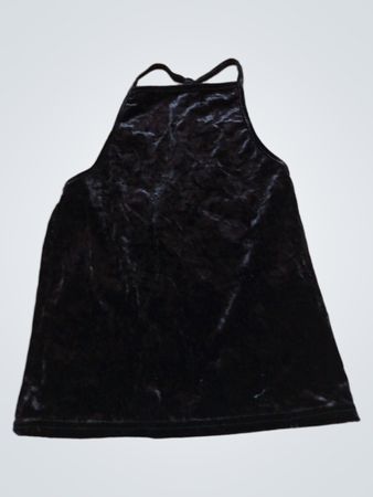 LIGHT BEFORE DARK Black Velvet Halter Top