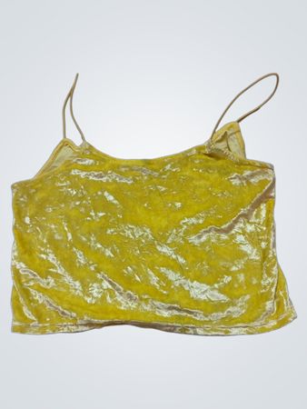 Gelbes Samt-Camisole-Top