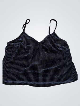 New Look Schwarzes Samt-Cami-Top