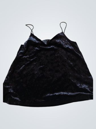 Schwarze Samt-Camisole
