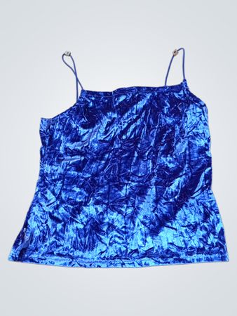 New Look 915 Blaues Samt-Cami-Top