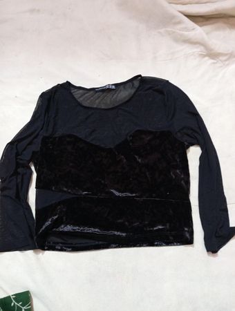 Atmosphere Black Velvet Corset Top
