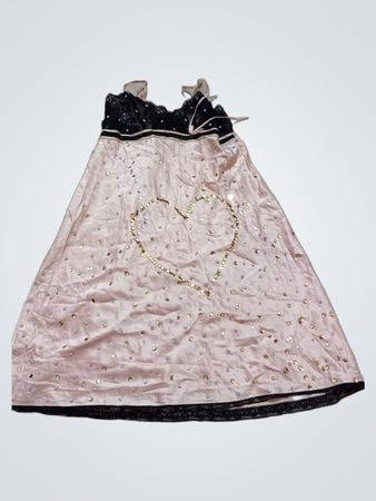 Jasper Conran Pink Slip-Kleid mit schwarzem Spitzenbesatz und Herz-Pailletten-Detail