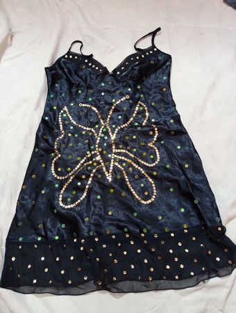 La Senza Lingerie Schwarzes Paillettenslipkleid