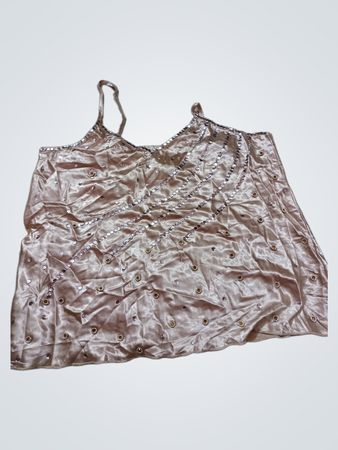 Satin-Camisole mit Pailletten