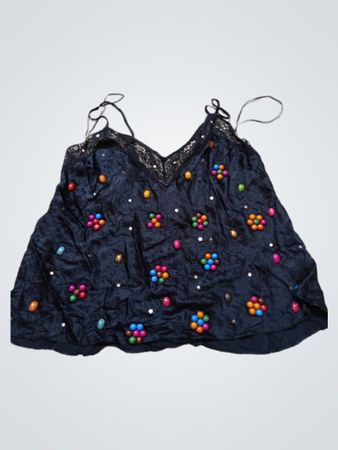 Autograph Schwarzes Verziertes Cami-Top