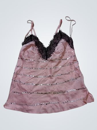Ann Summers Pink Sequin Cami Top