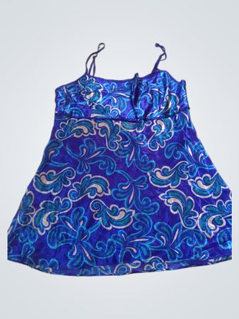 Secret Possessions Blau Blumen Slipkleid