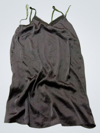 Black Satin Slip Dress