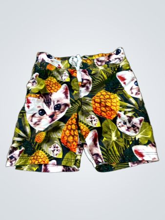 Black Matter Cat und Ananas Druck Badehose