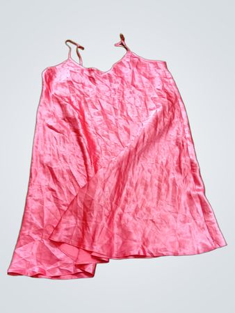 Essentials Pink Satin Slip Dress