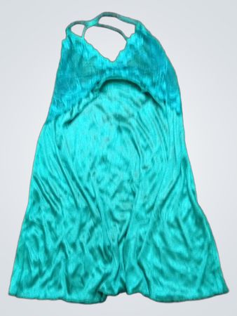 Robe verte à col halter