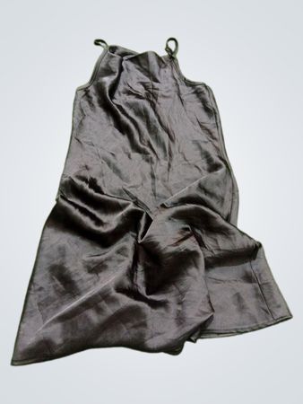 Black Satin Slip Dress