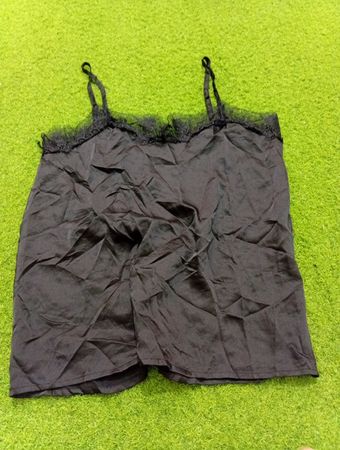 Black camisole with lace trim