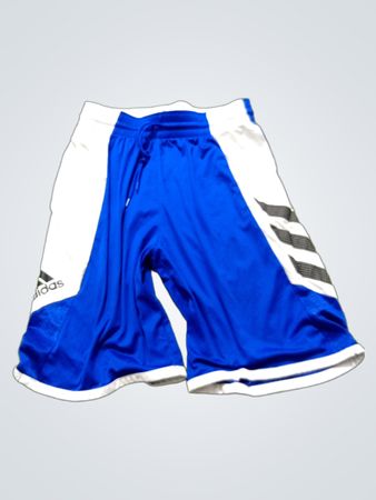 Adidas Primegreen Blaue & Weiße Basketball-Shorts