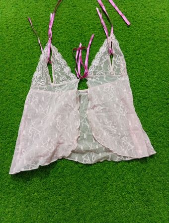 Ann Summers Pink Lace Neckholder-Babydoll