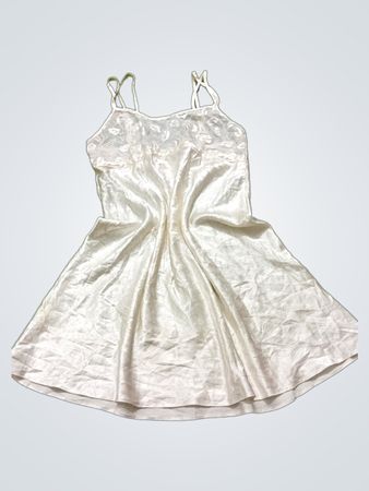 St Michael Marks & Spencer Weißes Slip-Kleid