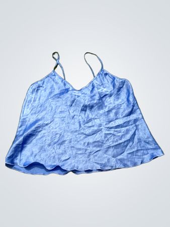 Blaue Satin-Camisole