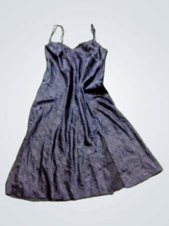 Dunkelblaues Slip-Kleid