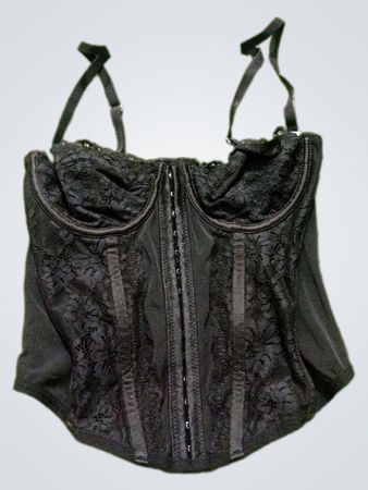 Schwarzes Korsett-Top