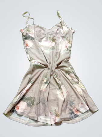 Floral-Print-Spaghettiträgerkleid