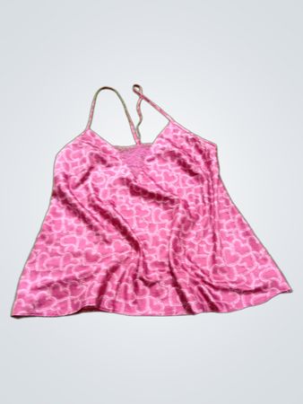 Love Sleep Pink Herz-Aufdruck Cami-Top