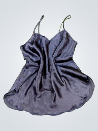 Marineblaues Satin-Camisole-Top