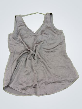 OASIS Damen Grau V-Ausschnitt Tanktop Größe 10