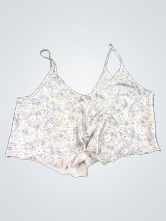 Weiße Camisole mit Blumenmuster