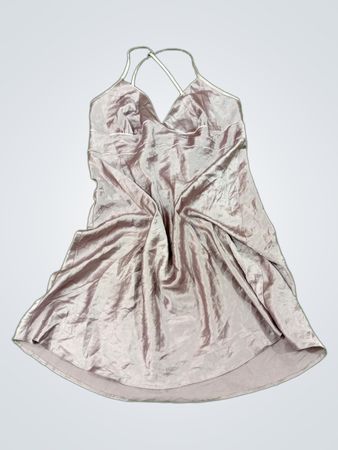 Satin-Träger-Minikleid