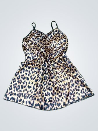 Leoprint-Spaghettiträgerkleid