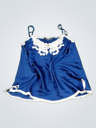 Atmosphäre Blau Spitzenbesatz Cami-Top