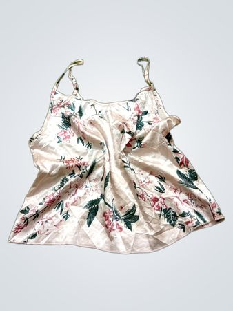 Satin-Spitzenblumen-Top