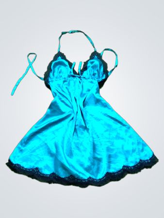 Ann Summers Teal Satin Lace Babydoll