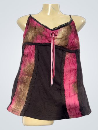 Cafe Theatre Damen-Top mit Batikmuster und Trägern