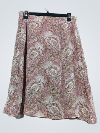 Pink Paisley Print Skirt