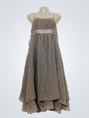 1 2 3 Brown Spaghetti Strap Dress