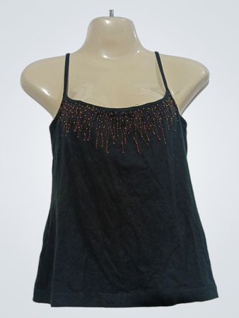 Promod Schwarzes Spitzen-Cami-Top