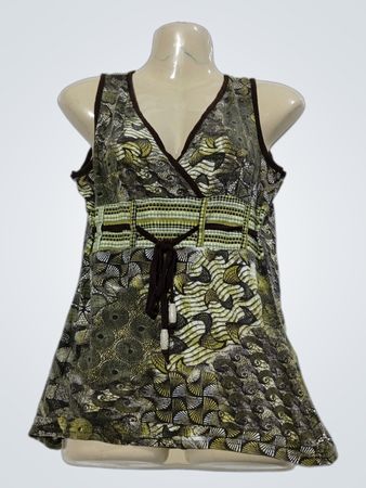 Cache Cache Sleeveless Printed Top
