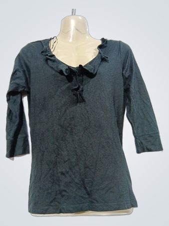 Esprit 3/4 Sleeve Ruffle Neck Top