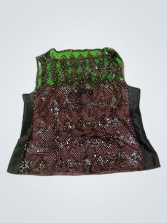 Brown Sequined Top