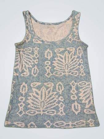 Michael Kors Blue and White Patterned Tank Top