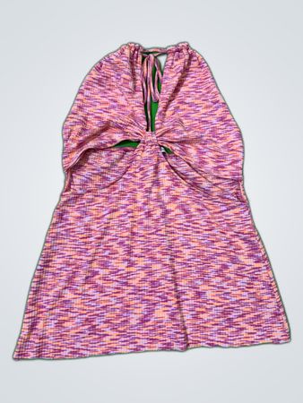 derek heart Pink and Orange Plaid Dress