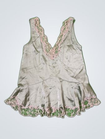 Green Lace Trim Camisole