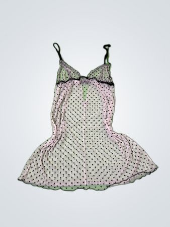 Women's Sheer Mesh Heart Dot Chemise