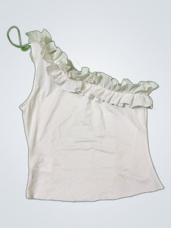 White Ruffled Top