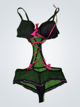 Spencer's Black Lace Lingerie Set
