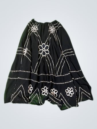 Black Floral Skirt