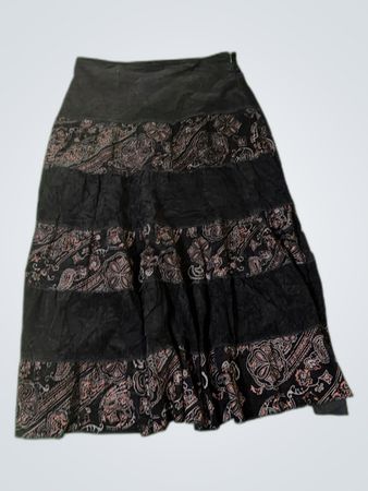 Black Paisley Skirt