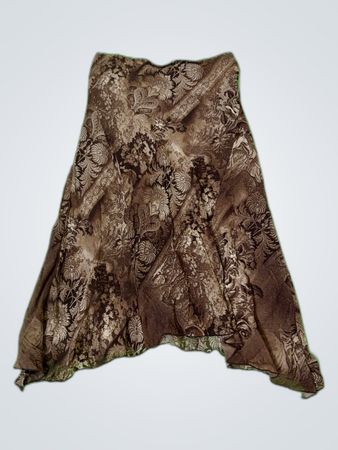 Brown Floral Skirt